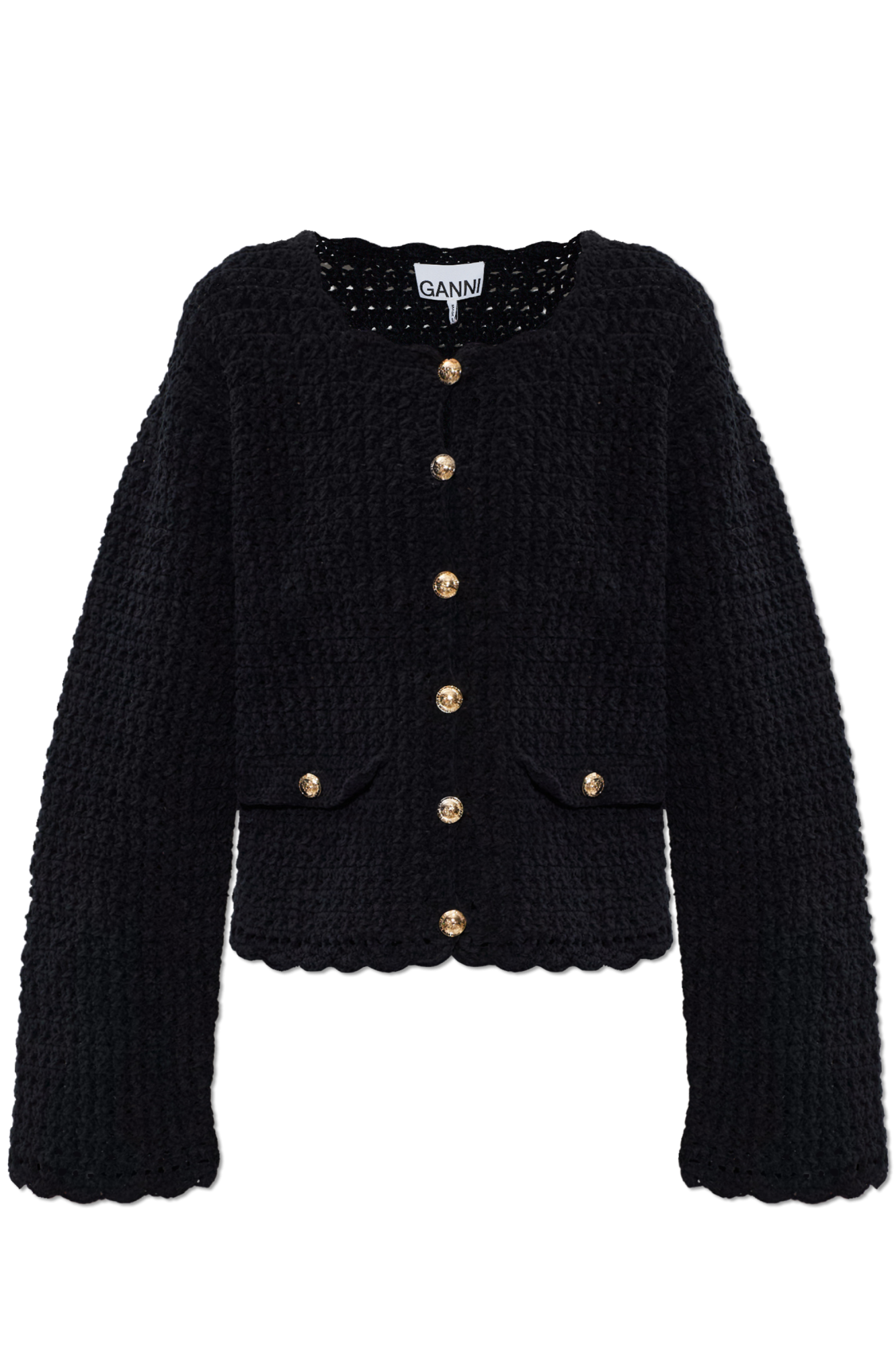 Ganni Cardigan with decorative flaps | Women's | Vitkac